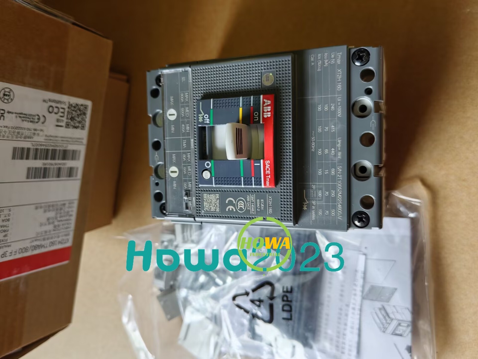 1/Piece XT2H160 TMA80/800 FF 3P 80A ABB Tmax Molded Case Circuit Breaker