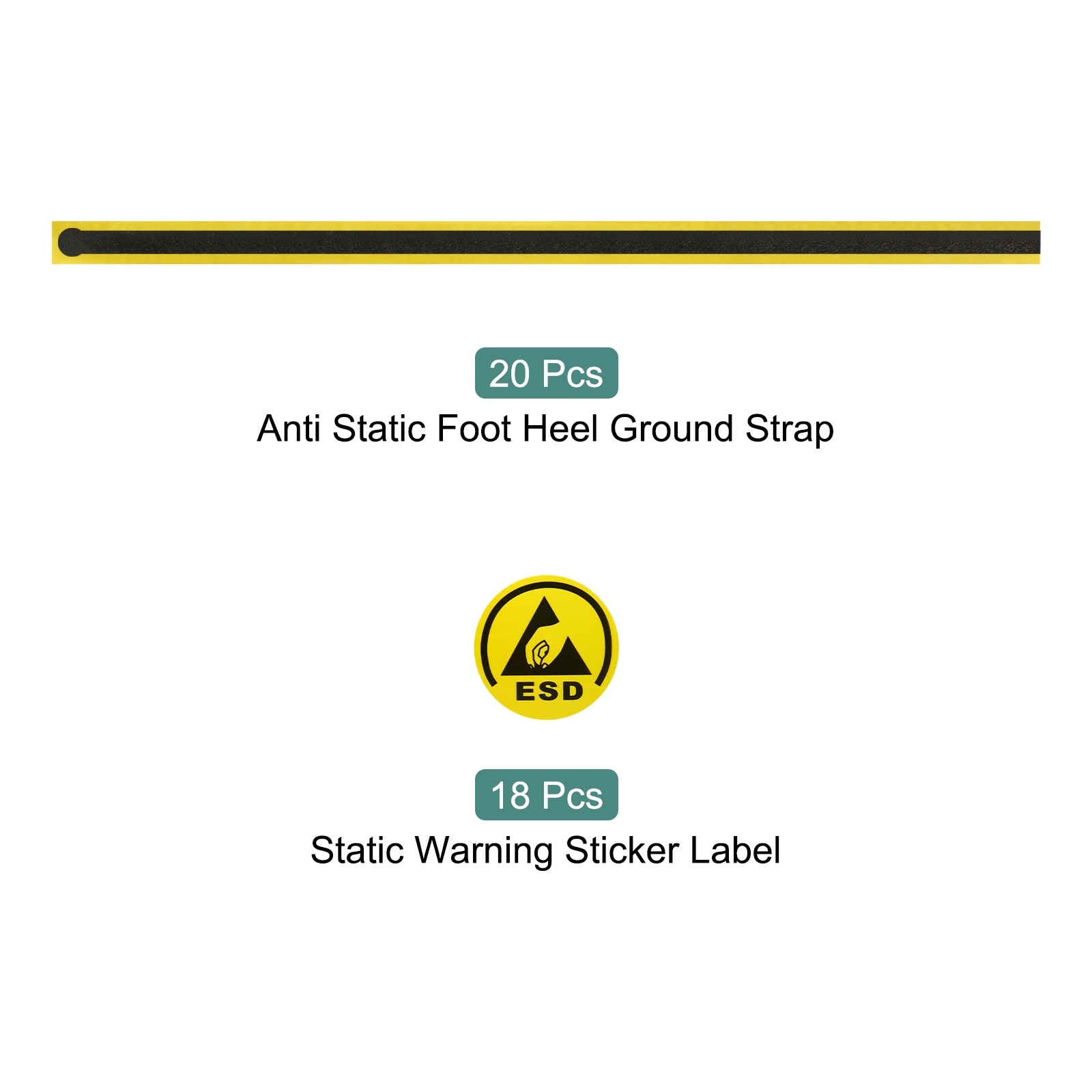 20 x ESD Anti Static Foot Heel Ground Straps 11.8 x 0.60 Inch