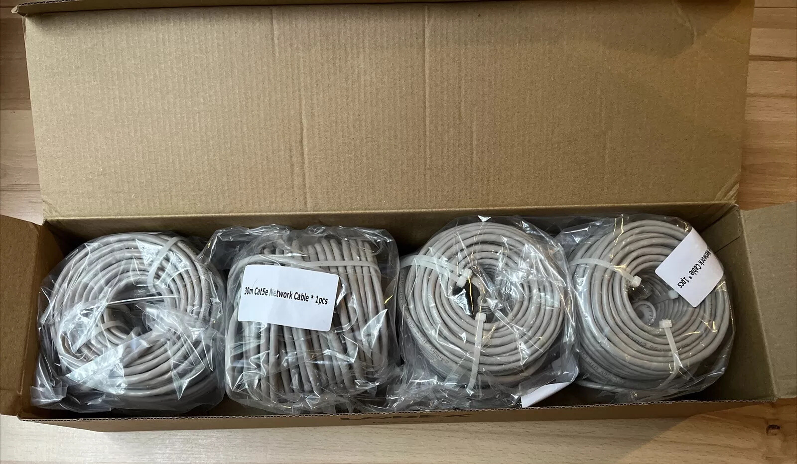 Lorex Corporation CAT5E NON-UL Extension Cable Model CBL100C5PK4B 4PK 100 Feet
