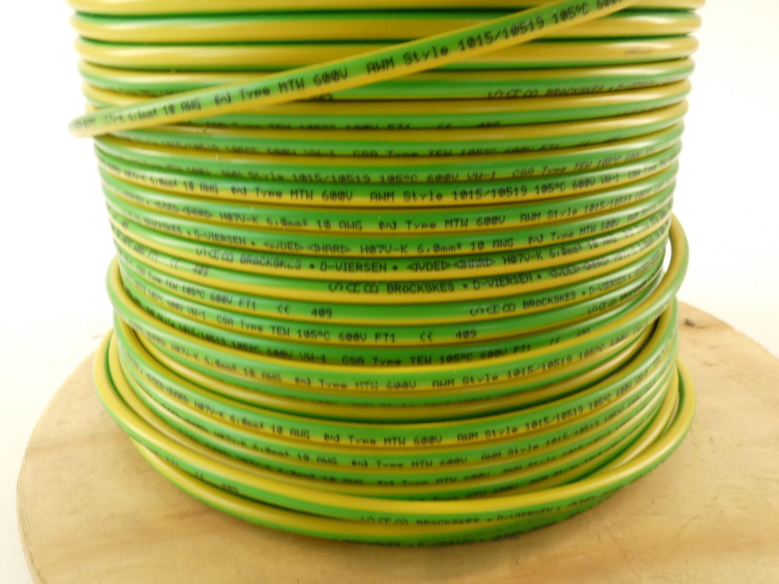 Allied Wire and Cable 31672787 Hook-Up Wire Green Yellow Spool – NEW Surplus!