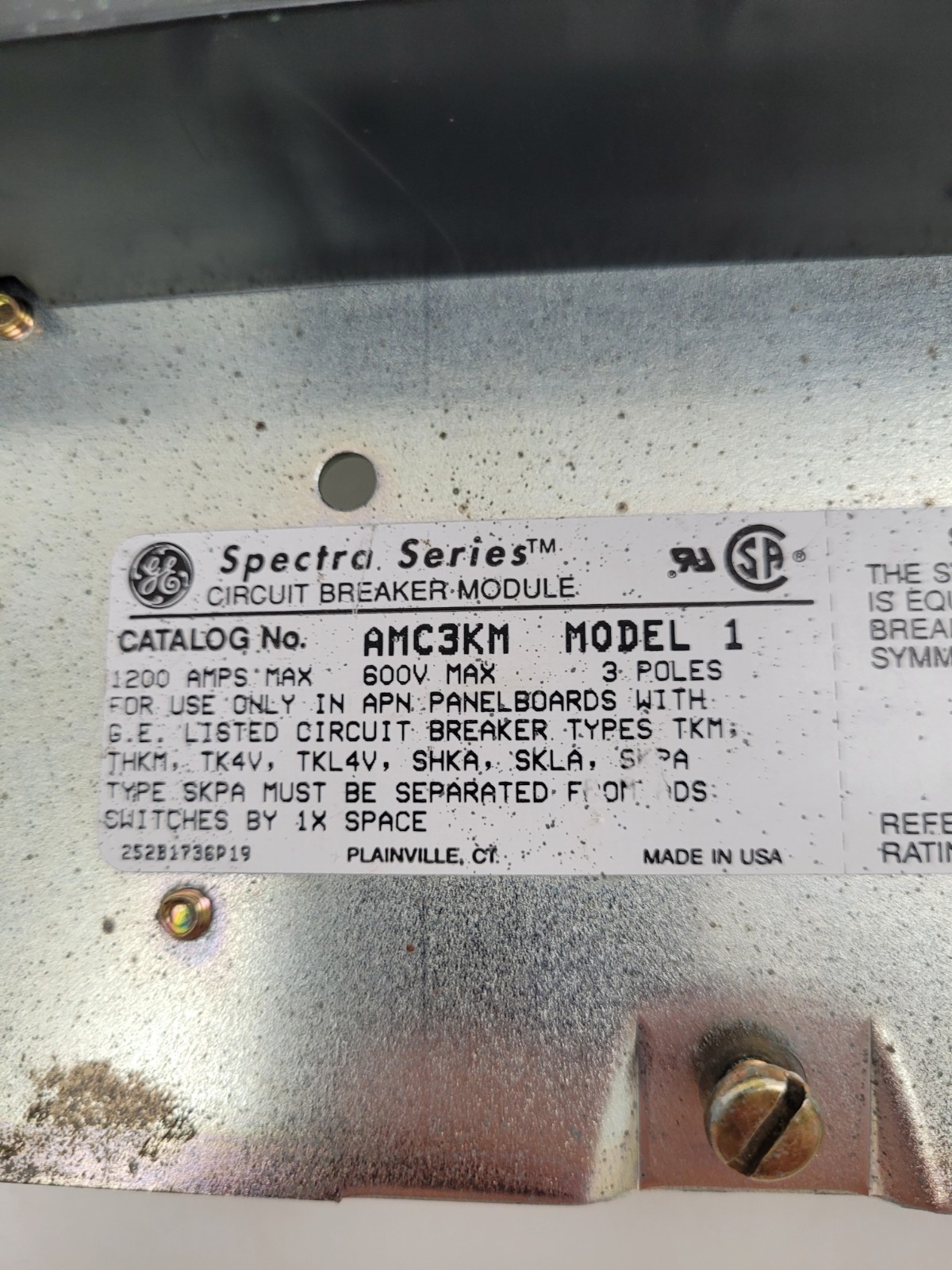 AMC3KM GE 1200 Amp 600V Circuit Breaker Module – Next Day Option