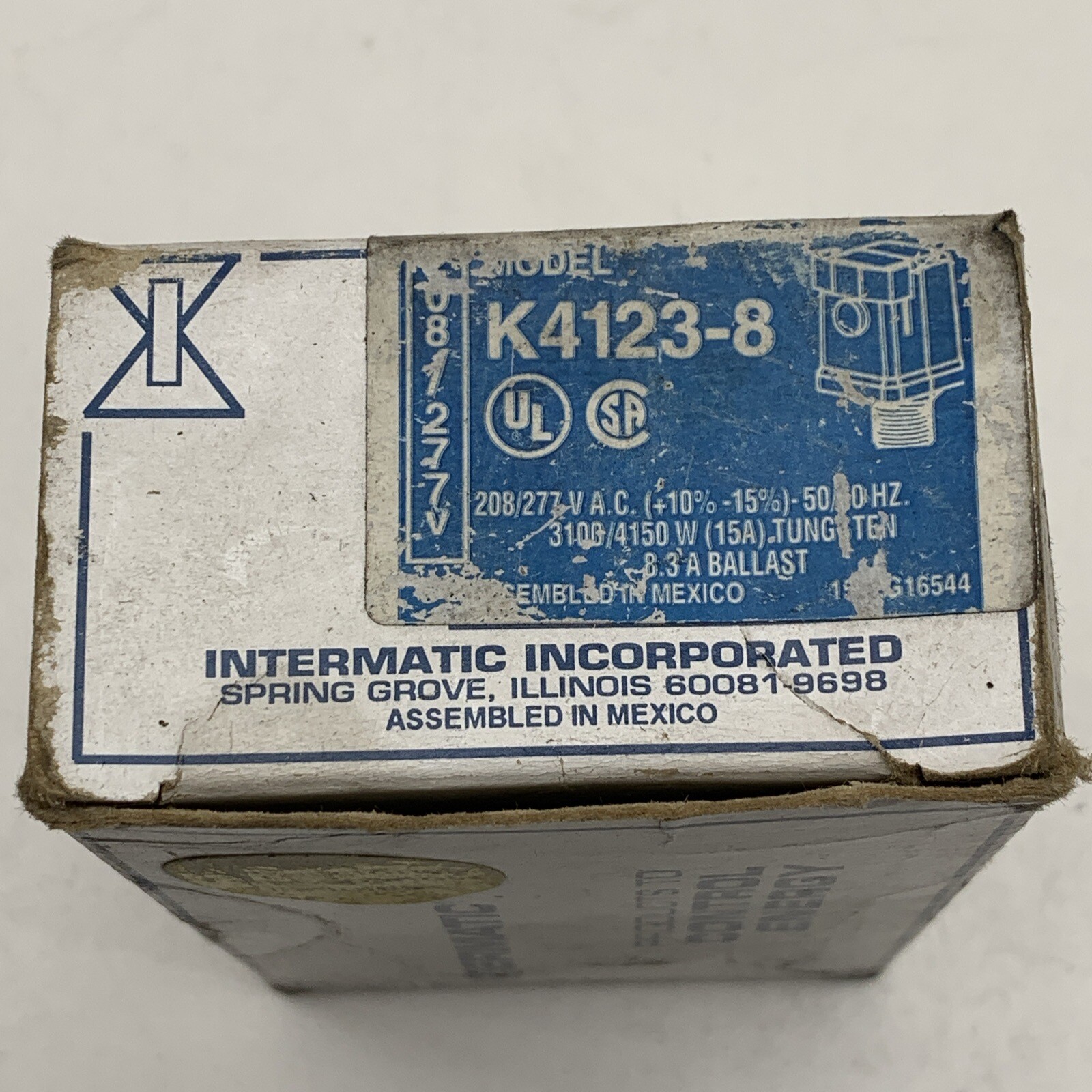 Intermatic K4123-8 Threaded Stem Mount Photocontrol Light Sensor 208-277V