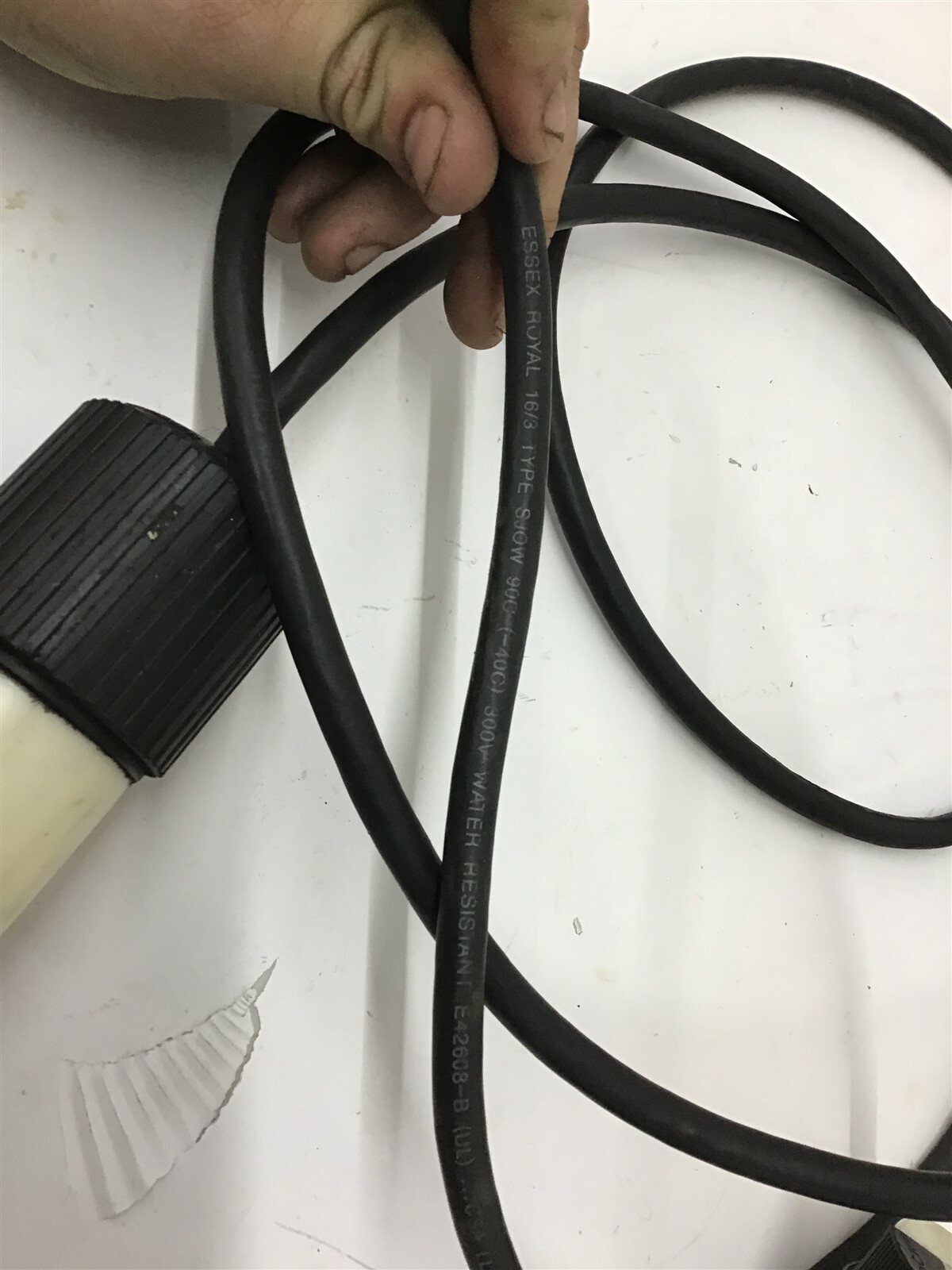 Essex P-159-18-MSHA 16/3 SJOW Male Hubbell Twist Lock