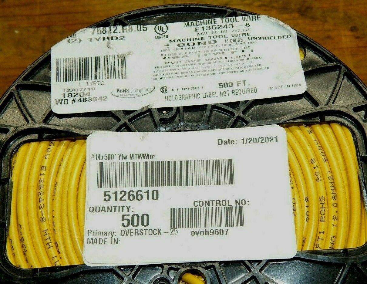 Carol Brand 1yd Yellow Machine Tool Wire 5126610