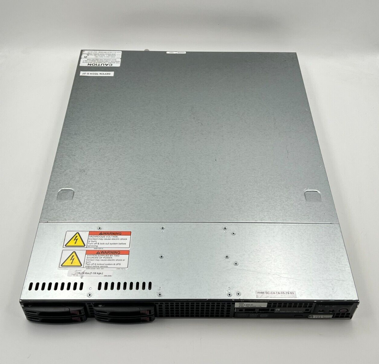 APPLIED MATERIALS 0090-08212 ASSEMBLY CGA SERVER SM 1U 2.33-8GB-500GB-HWR AMAT