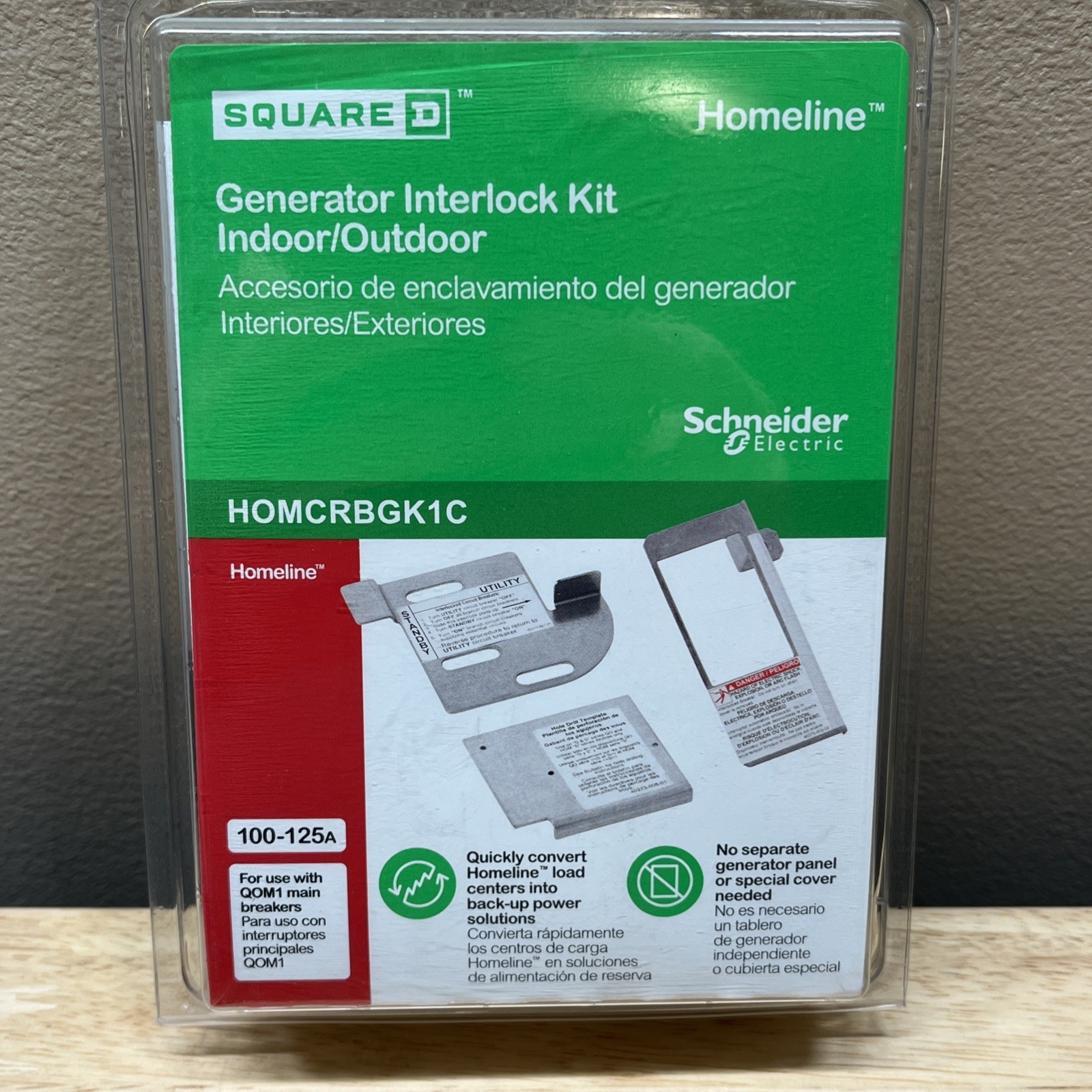 Square D 1-in Generator interlock kit – HOMCRBGK1C