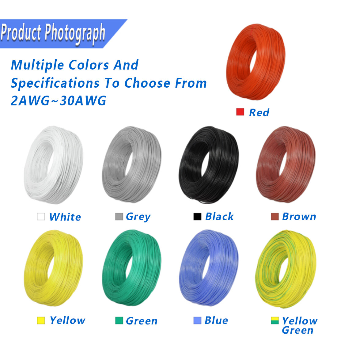 UL3135 Flexible Soft Silicone Wire Cable 10~30AWG Tinned Copper-All Colours/Size