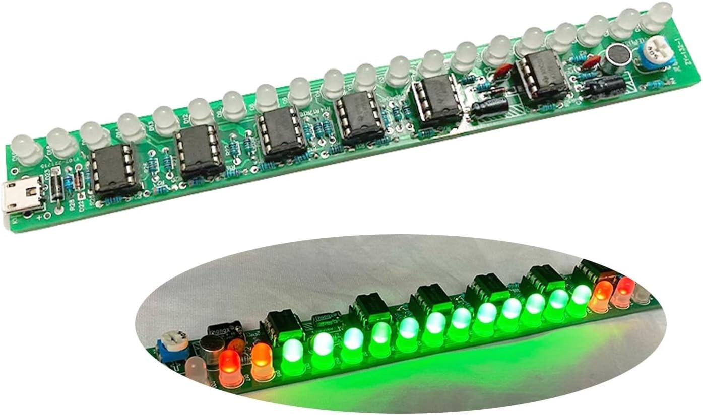 DIY Voice Control Music Audio Display Spectrum Lamp Kit USB Soldering Practice