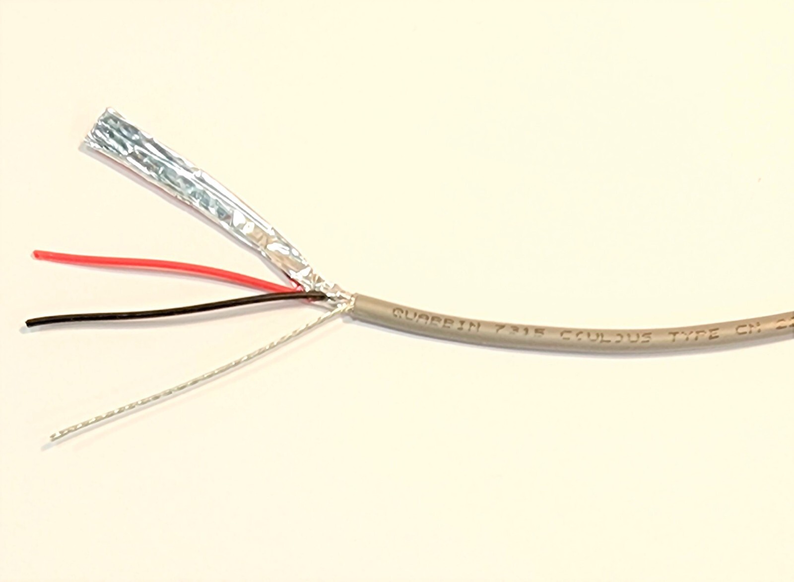 Quabbin Wire P/N 7315 22 AWG 2C Shielded Audio Cable eq. Belden 8451 50 feet