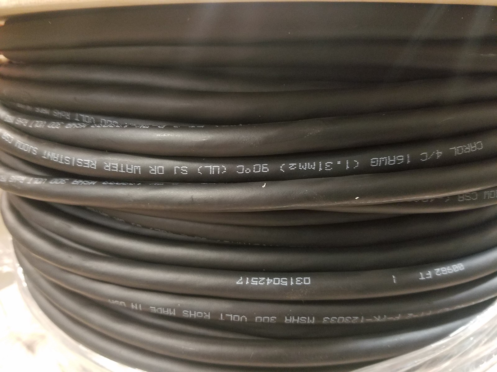 16/4 SJOOW Indoor/Outdoor Portable Cord 300V 25′ Black NEW!!
