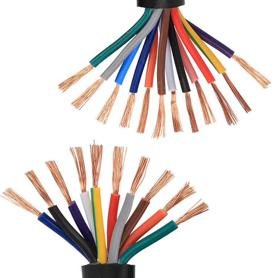 0.12-6mm² Flex Wire Copper 2/3/4/5/6/8/10 Cores Electrical Cable PVC Insulation