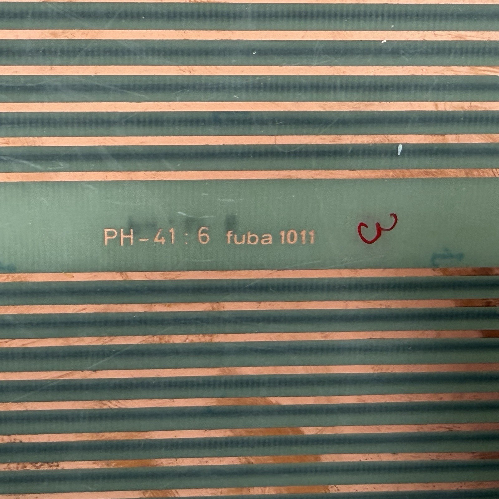 Vintage FUBA PH-41: 6 A 51 Connector Board, Industrial Gold Plated Bus Bar 1011