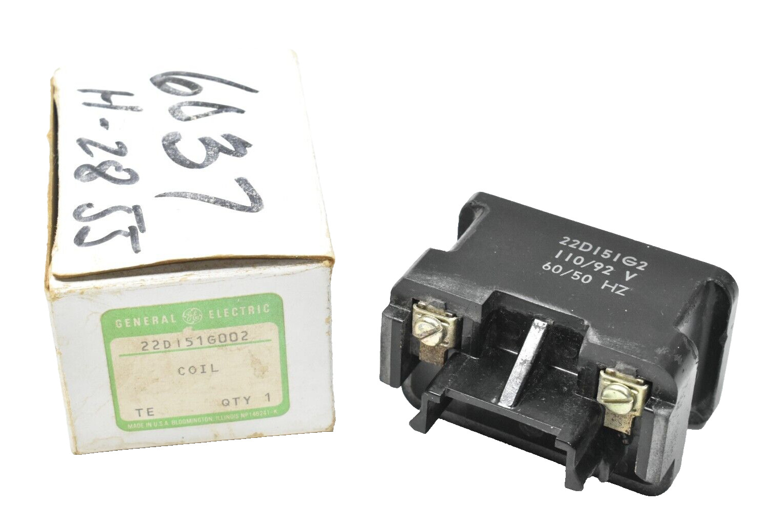 GE General Electric 22D151G002 Coil 110/92V (22D151G2) NOS