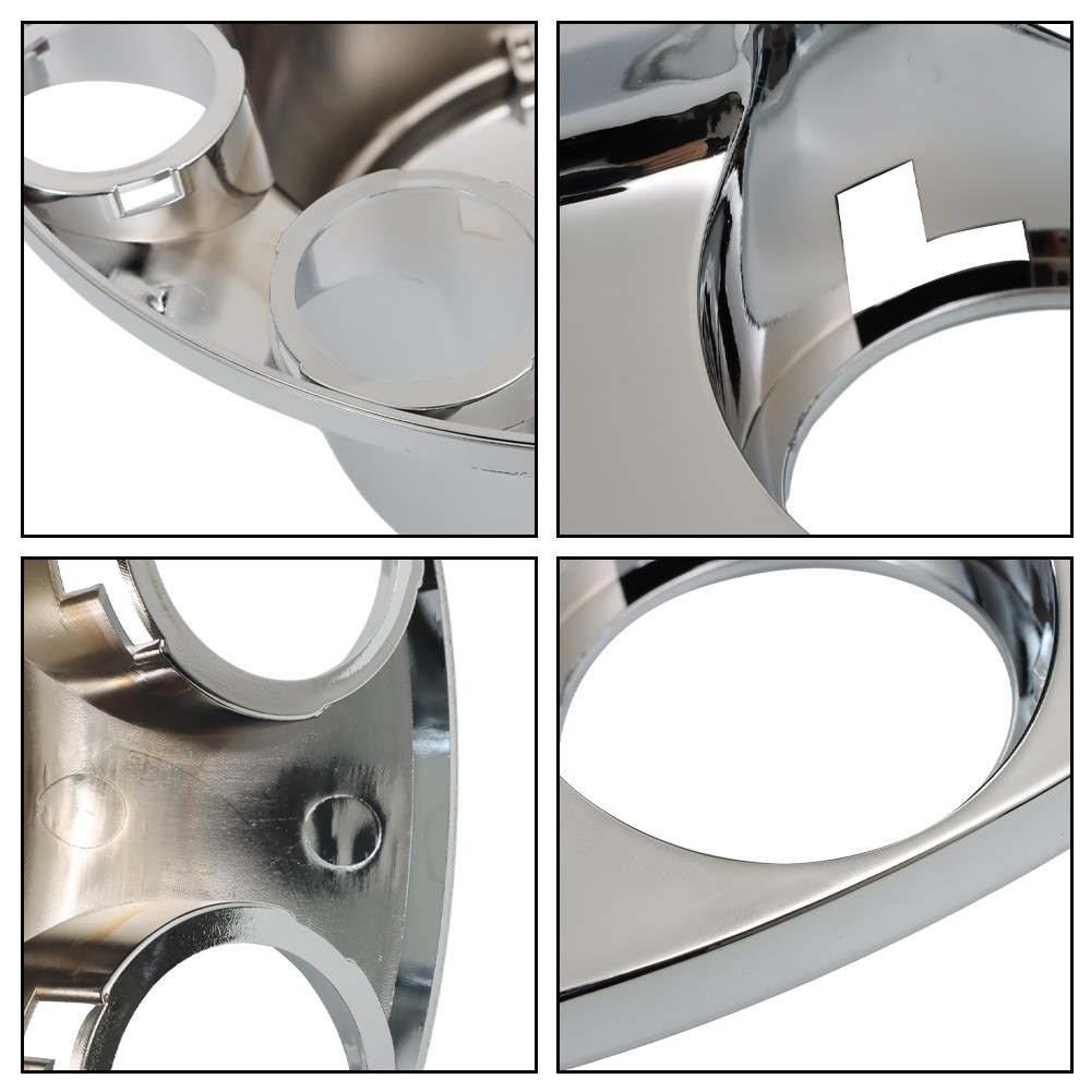 ABS Plastic Set of 4 Rear Chrome Wheel Axle Hub Cover Kit Semi 33MM Nut Covers