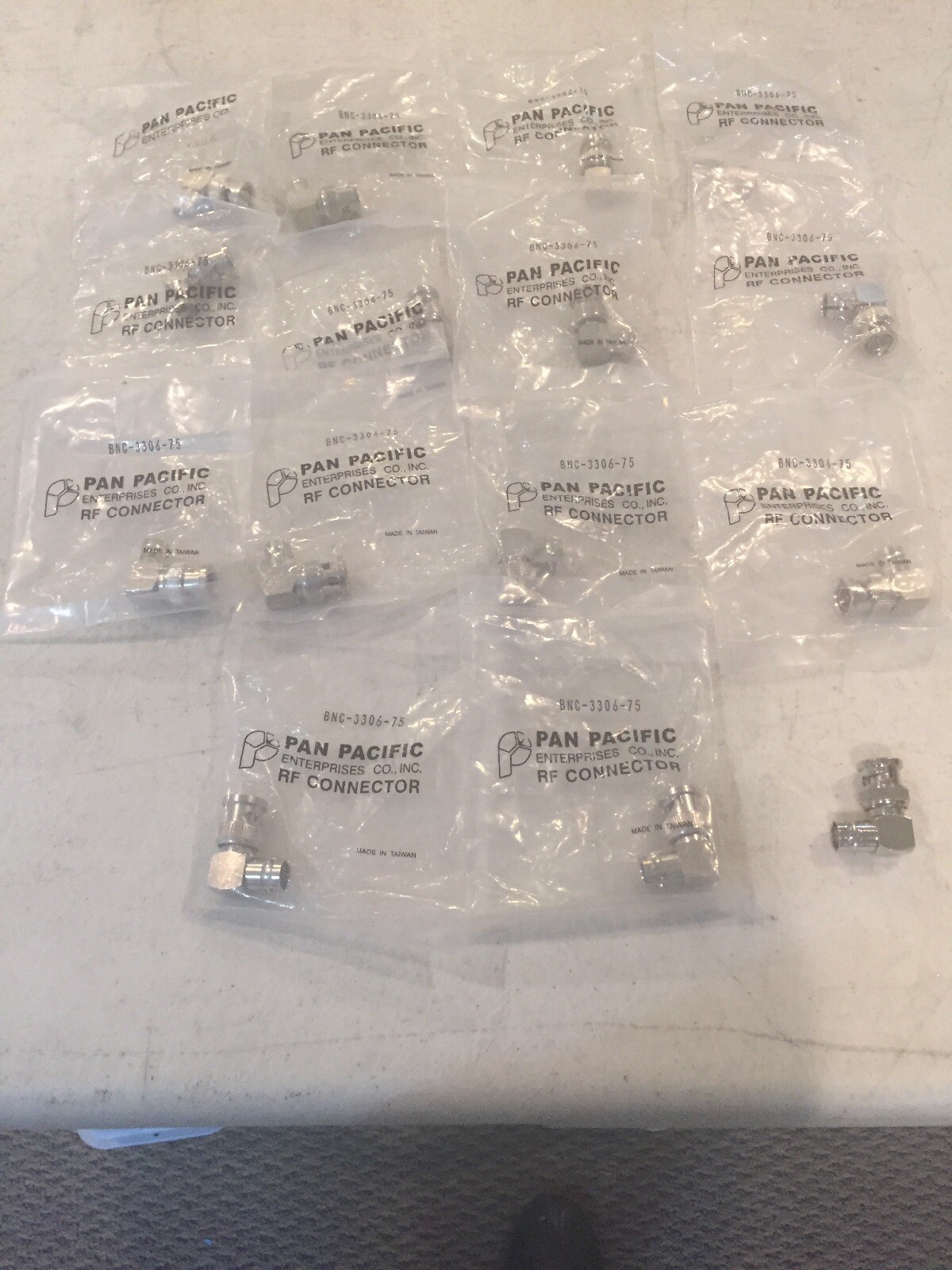 Lot Of 15 Pan Pacific BNC -3306-75 RF Connector