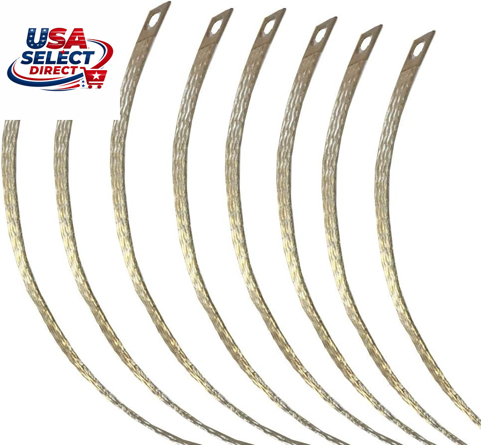 Universal Auto Engine Grounding Strap Tinned Copper Braided Cable 6PCS