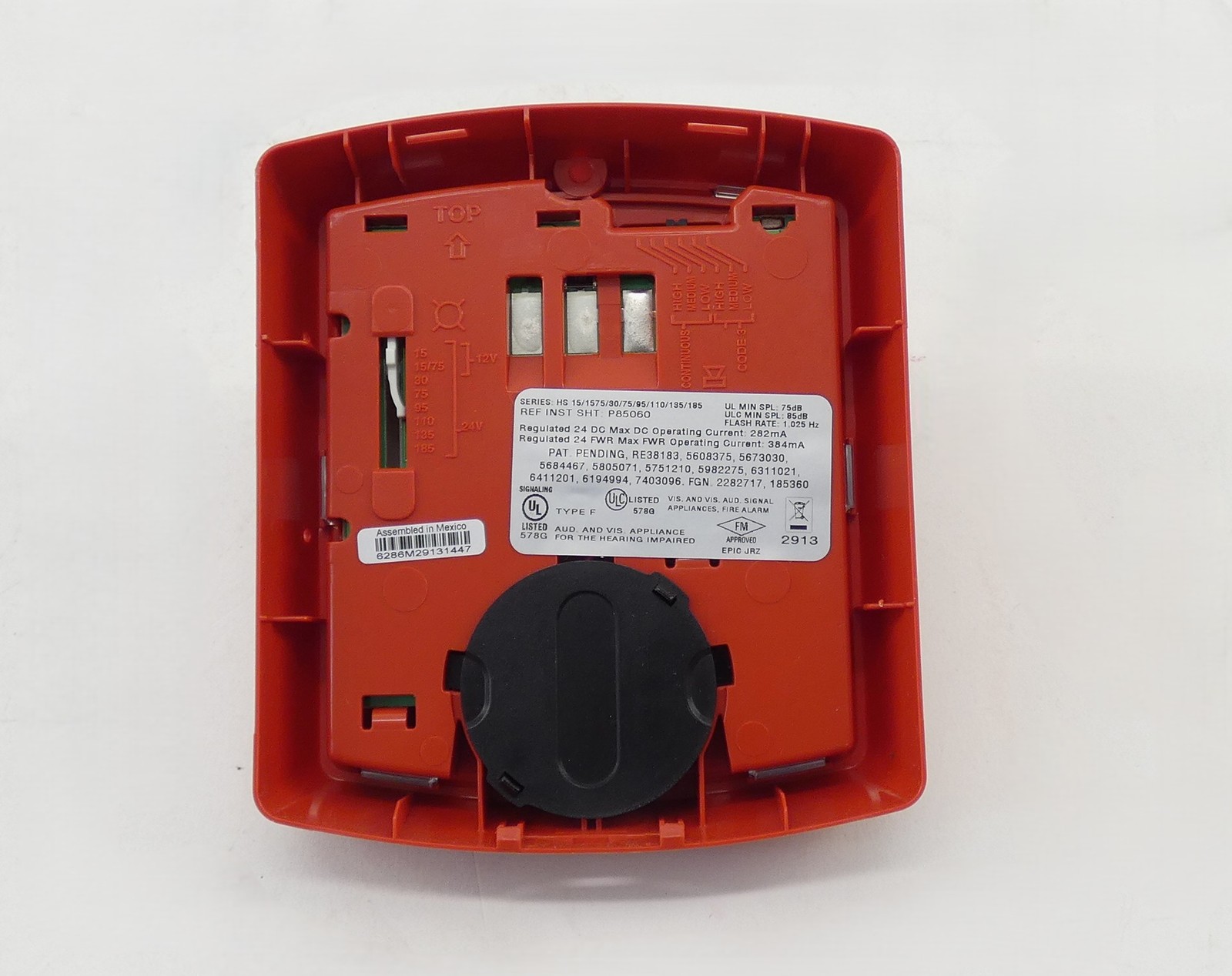 Cooper HSR 114468 Wheelock Exceder Fire Alarm Strobe Wall Mount 12/24VDC – NE…