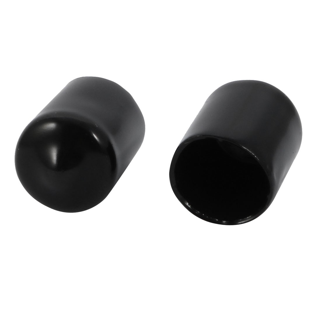 5Pack 12mm Inner Dia PVC Flexible Vinyl Cap Screw Thread Protector Cover Black