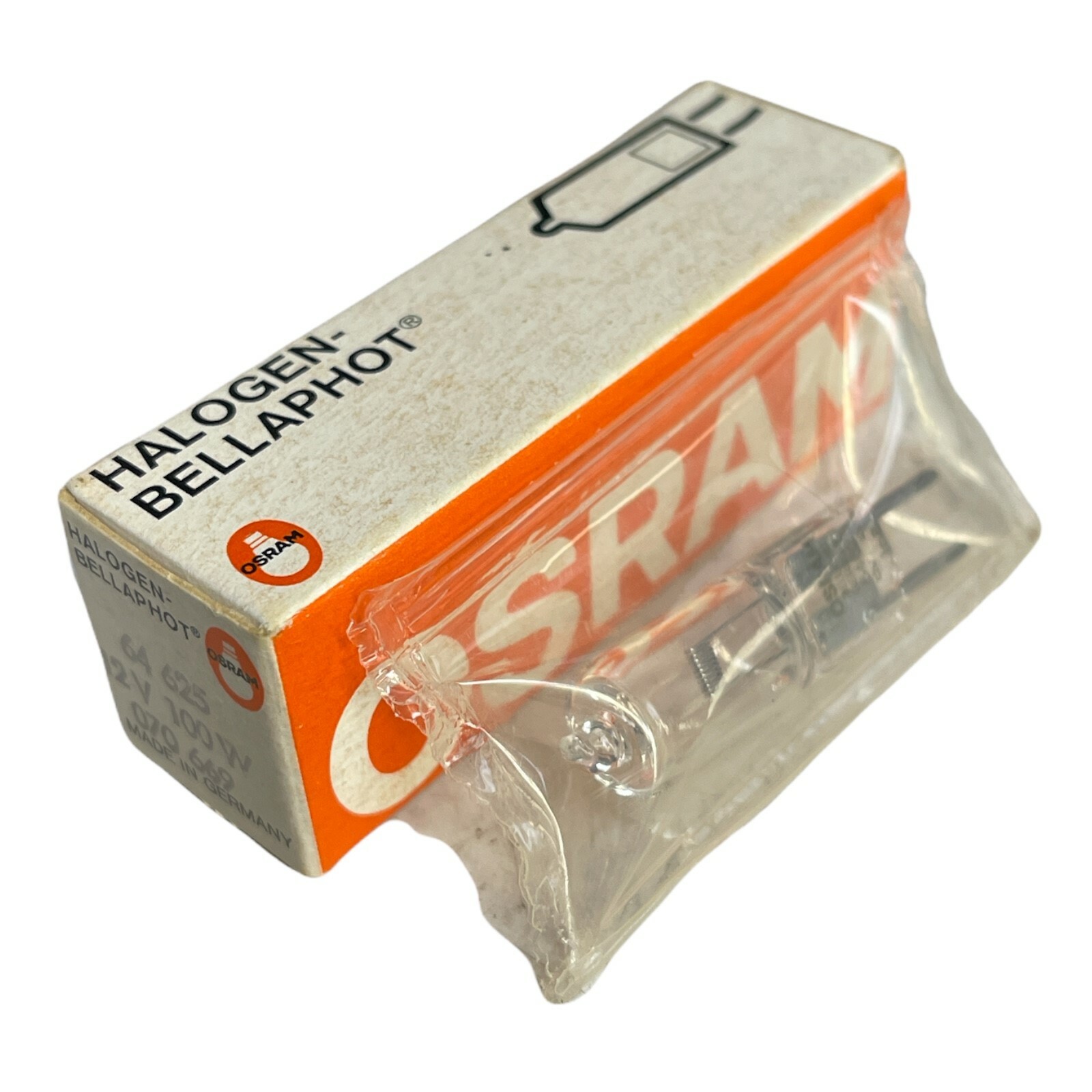 OSRAM 64625 12V 100W HALOGEN BELLAPHOT LAMP NEW OLD STOCK NOS