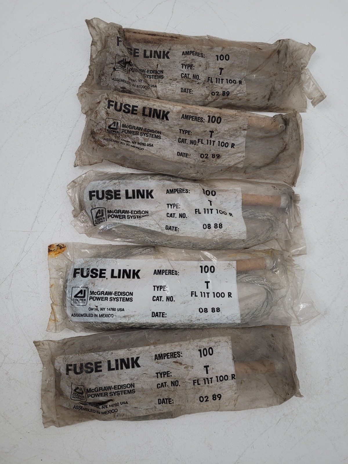 Lot of 5 – FL11T100R McGraw-Edison 100A Type T Fuse Link – Next Day Option – New