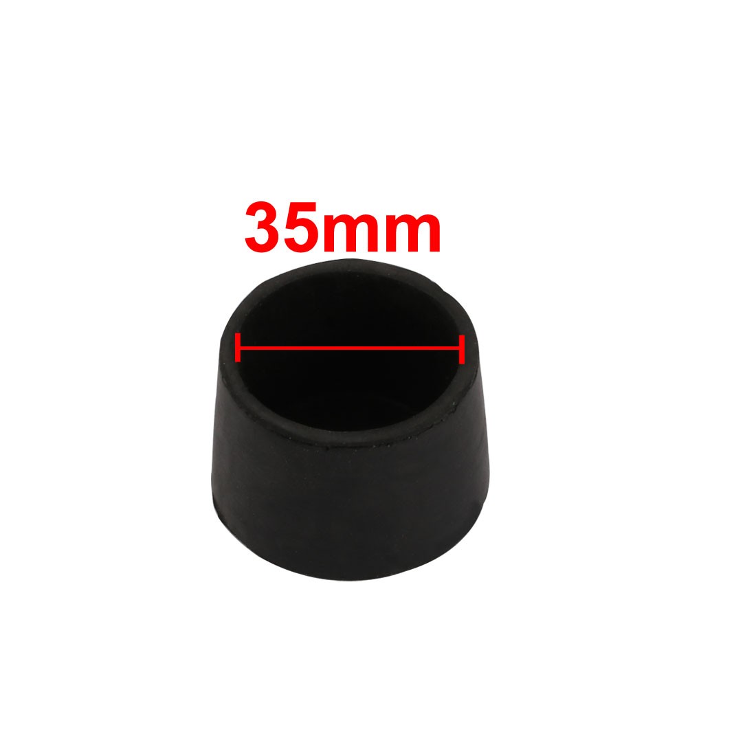 Furniture Desk Chair Accessory Round Rubber Leg Tip Cap 35mm Inner Dia Black
