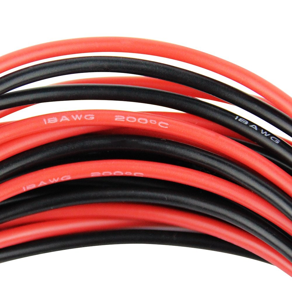 18 Gauge Silicone Wire 20 Feet 10 ft Black and 10 ft Red Soft and Flexible …