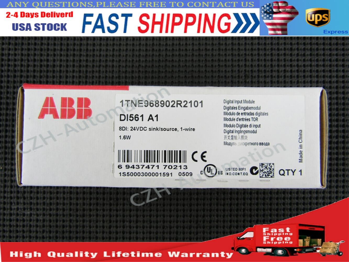 ABB 1TNE968902R2101 Digital Input Module 8DI 24VDC 1-Wire 1.6W DI561 A1