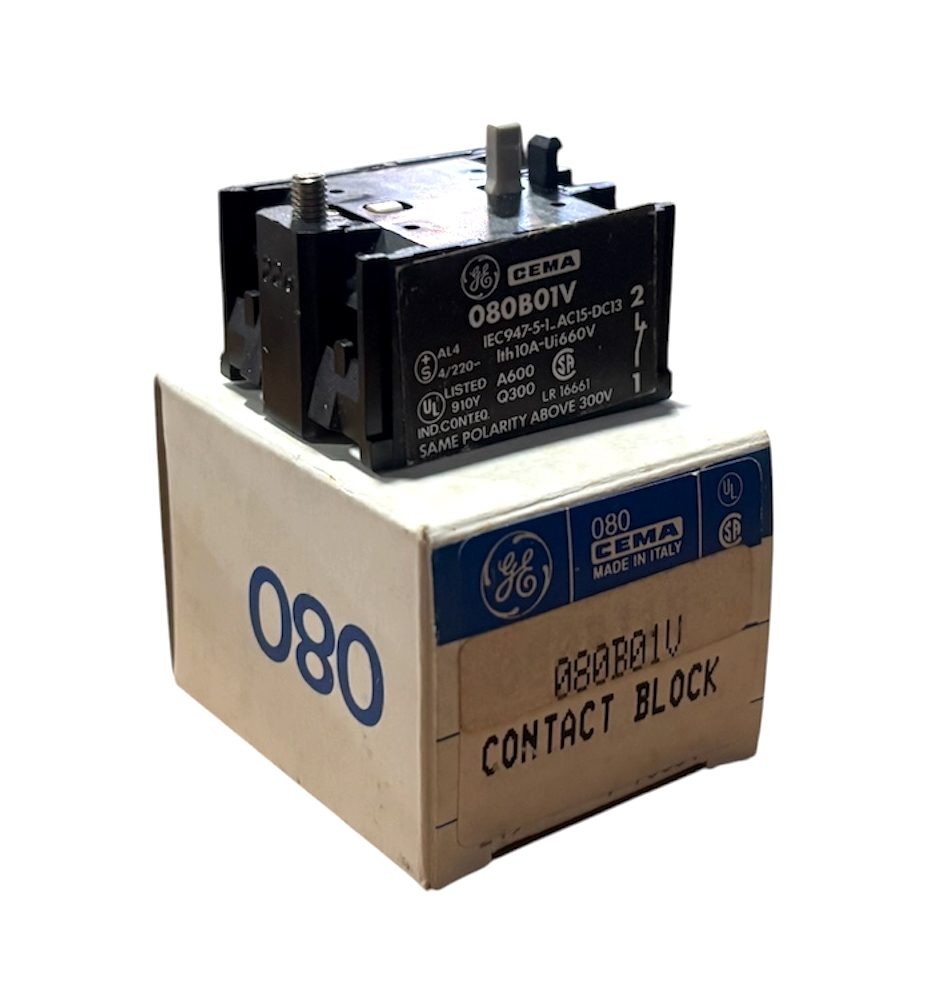 General Electric 080B01V Contact Block (New In Box)