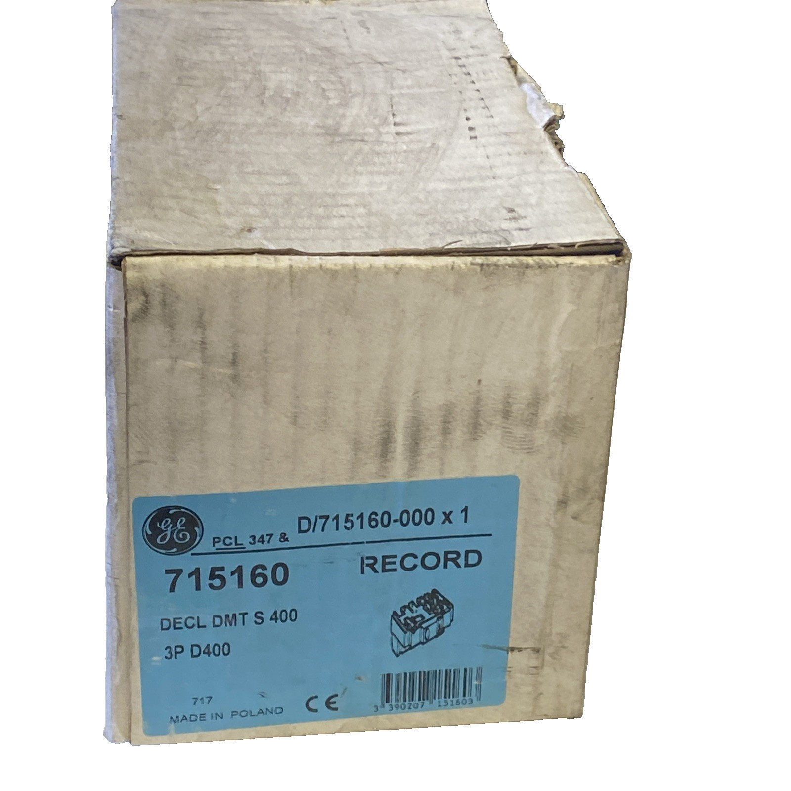 GE General Electric Record Plus MCCB – DECL DMT S 400 3P D400 (715160) – NEW