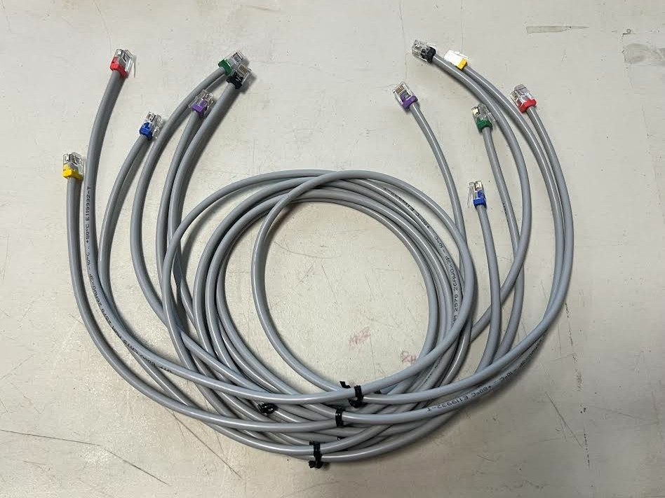 Lot of 2 Socomec 48290593 Cable 600V RJ12 6x1M New 1 sealed 1 open MN STOCK
