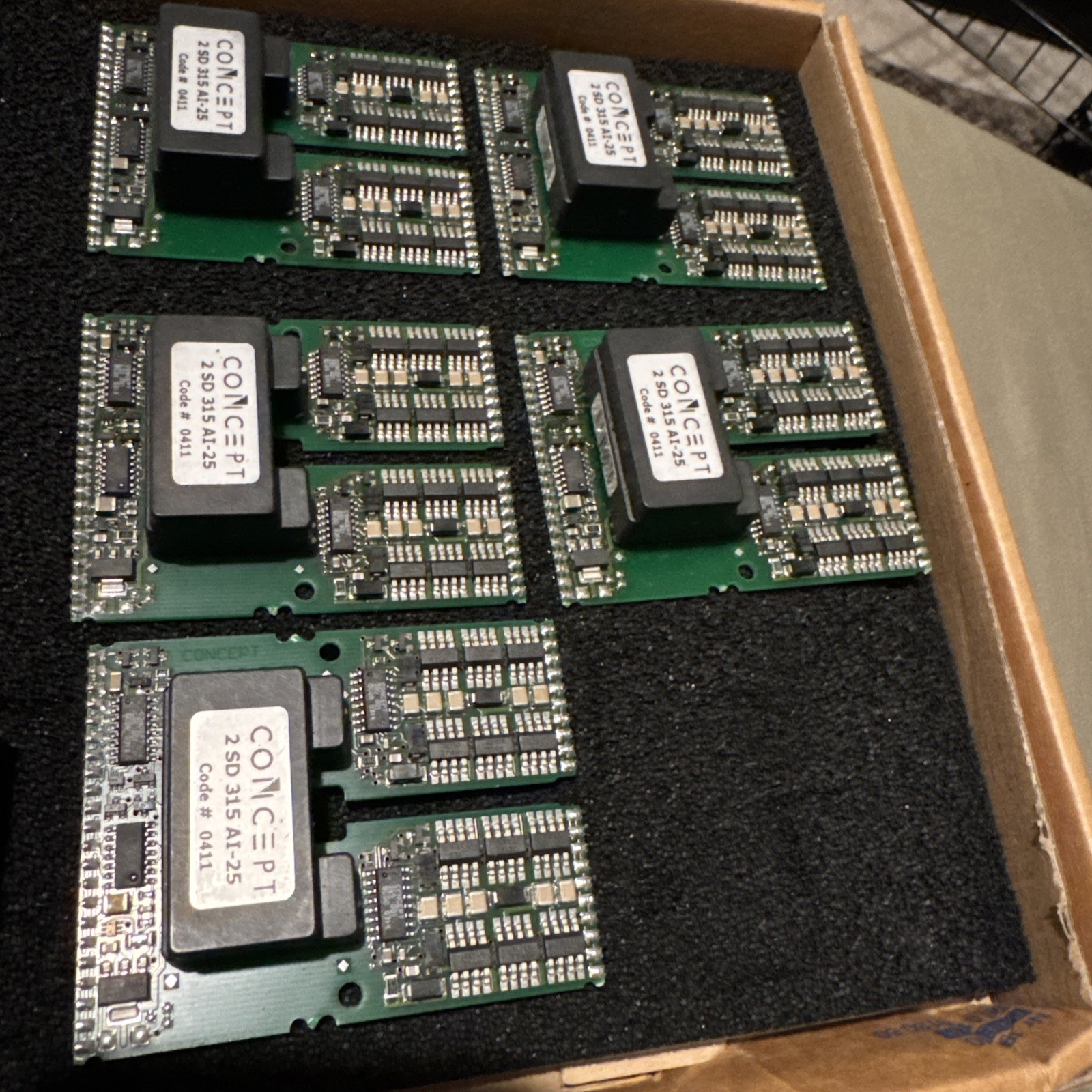 Concept 2SD315 AI-25 IGBT Driver Board – SCALE Technology Switzerland – Lot of 5