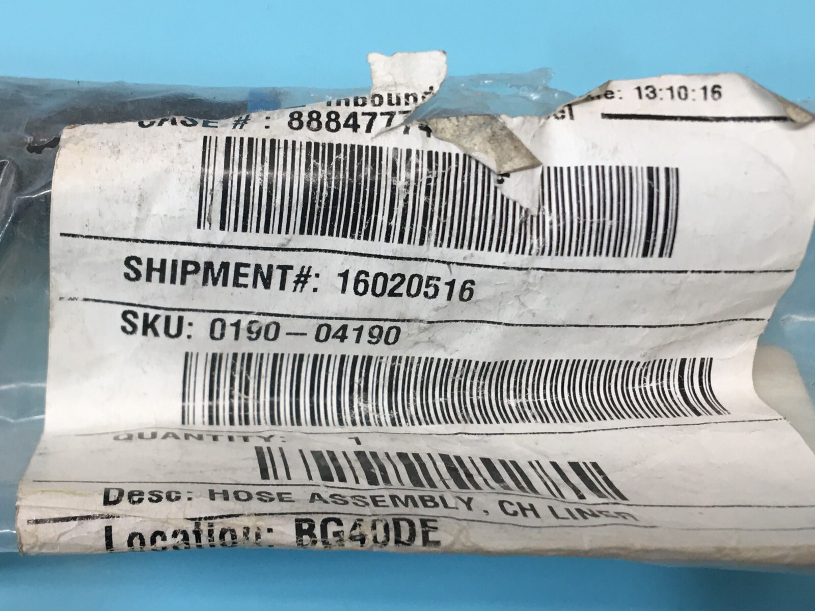 APPLIED MATERIALS AMAT 0190-04190 HOSE ASSEMBLY, CH LINER RETURN, 184853