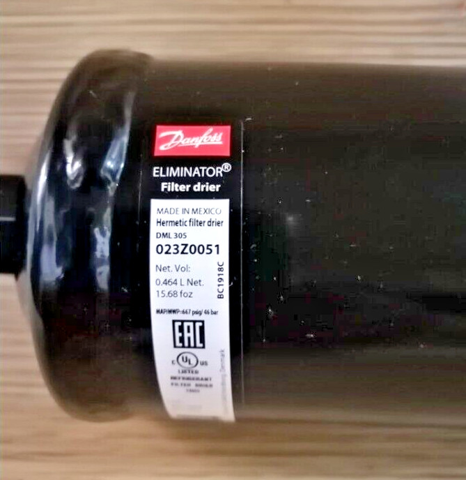 2PCS LOT -Danfoss 023Z0051 Hermetic filter drier, DML, 30 cu.in.Steel- NEW