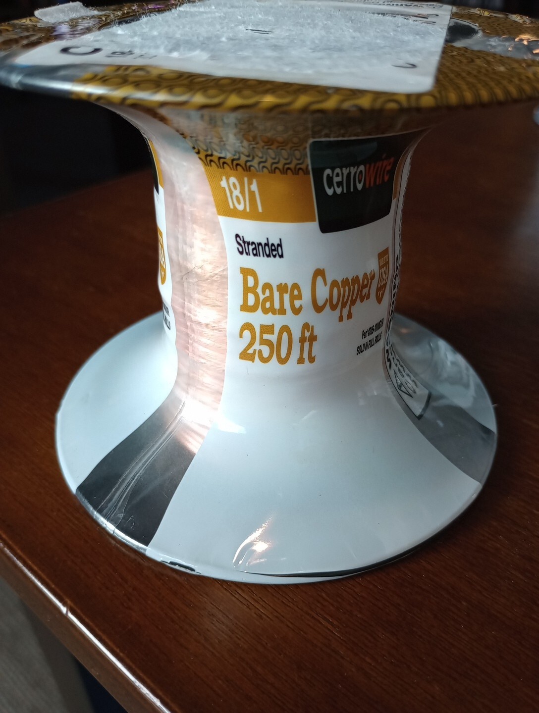 250 Ft. 18/1 Stranded Bare Copper Wire |