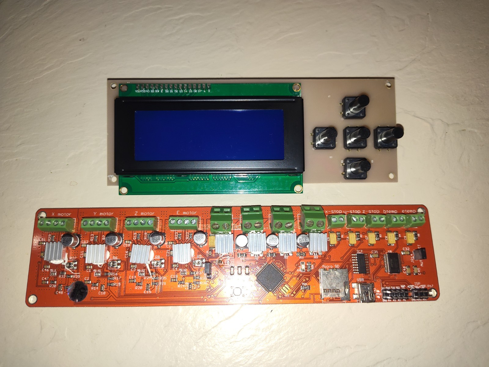 Reprap Melzi Version 1.4 PCB control Board. Tested Working Anet M-505 3d print