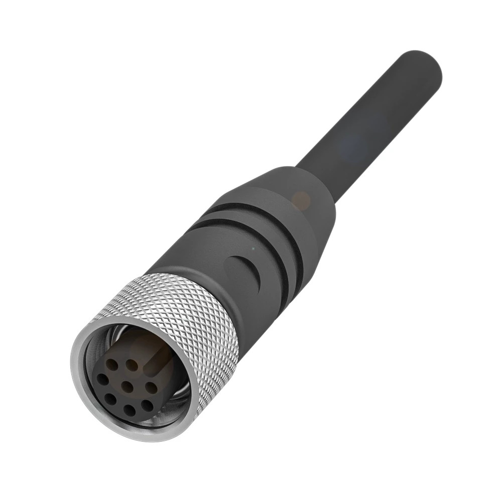 BALLUFF BCC0LR1 PUR Shielded 8 Pin Single Ended Cordset M12x1-Female A Coded 50M