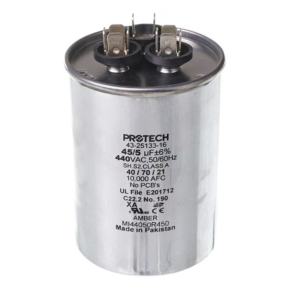 43-25133-16 Dual Round Capacitor 45uf/5uf 440V NEW