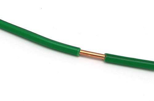 Green THHN Wire – 12 AWG – 25 Feet – Solid Copper Grounding Wire, Proudly Made