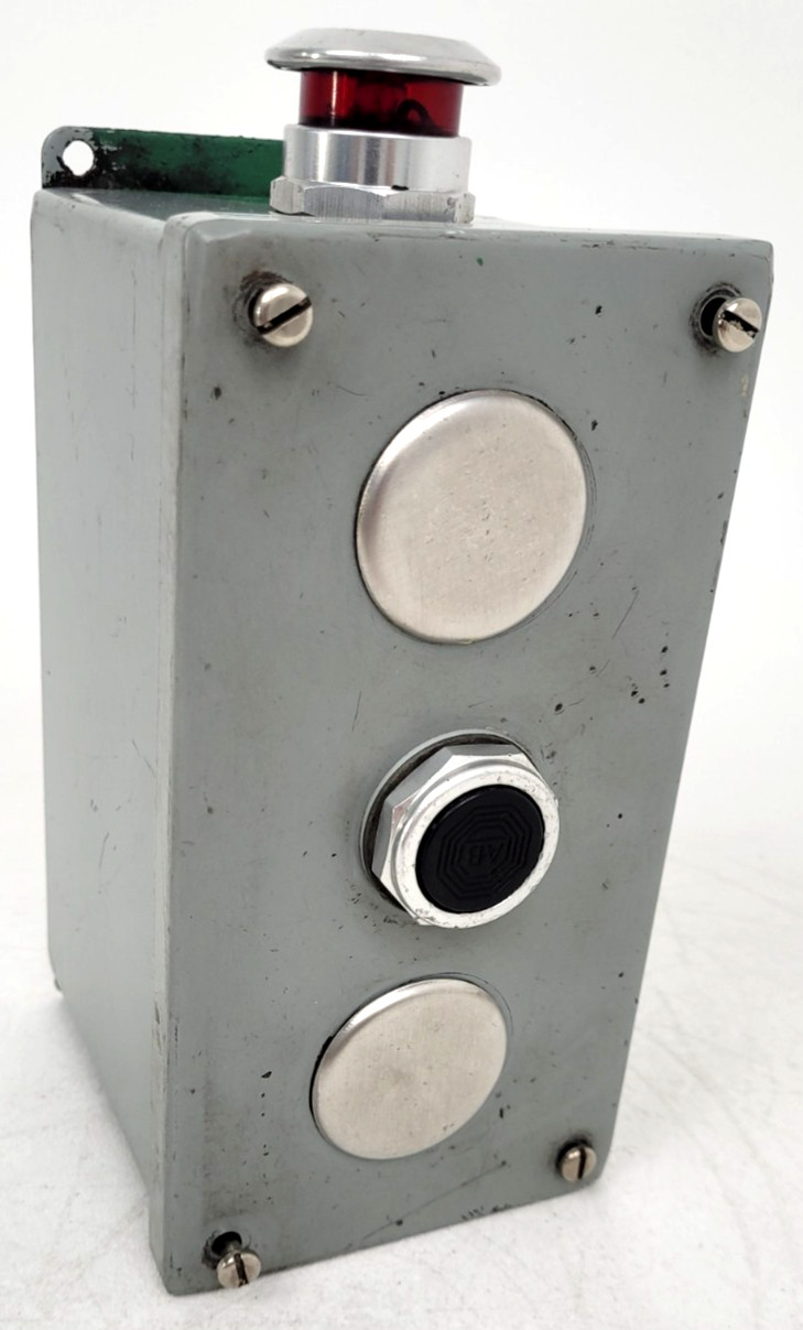 E-3PBX Hoffman Pushbutton Enclosure w/ Pushbutton and Red Light- Next Day Option