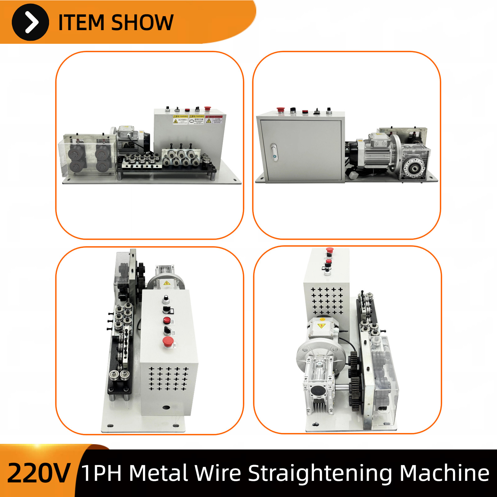 Metal Wire Straightening Machine 220V 1-Phase for Steel/Copper Wire Straightener