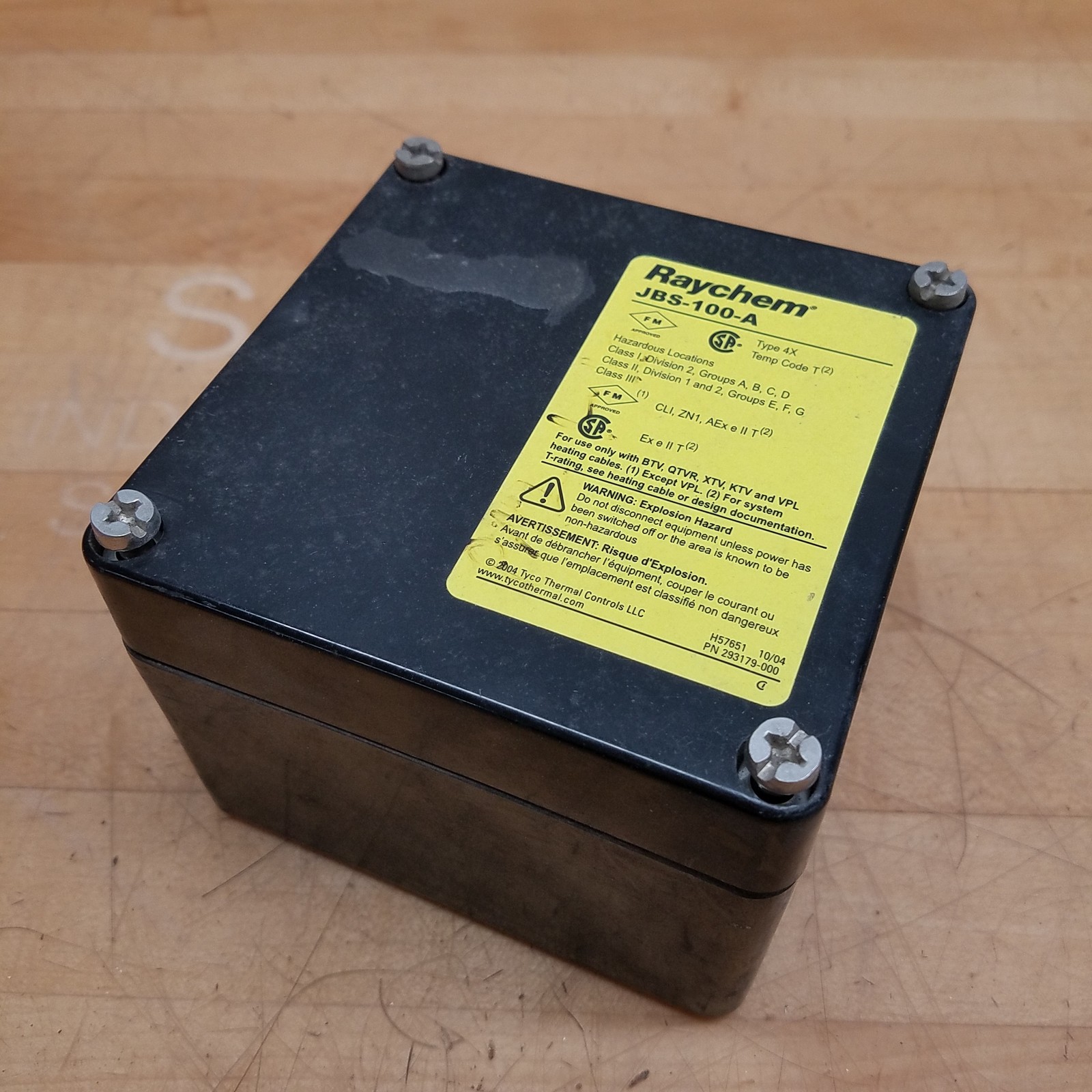 Raychem JBS-100-A Heating Cable Power Connection Junction Box – USED