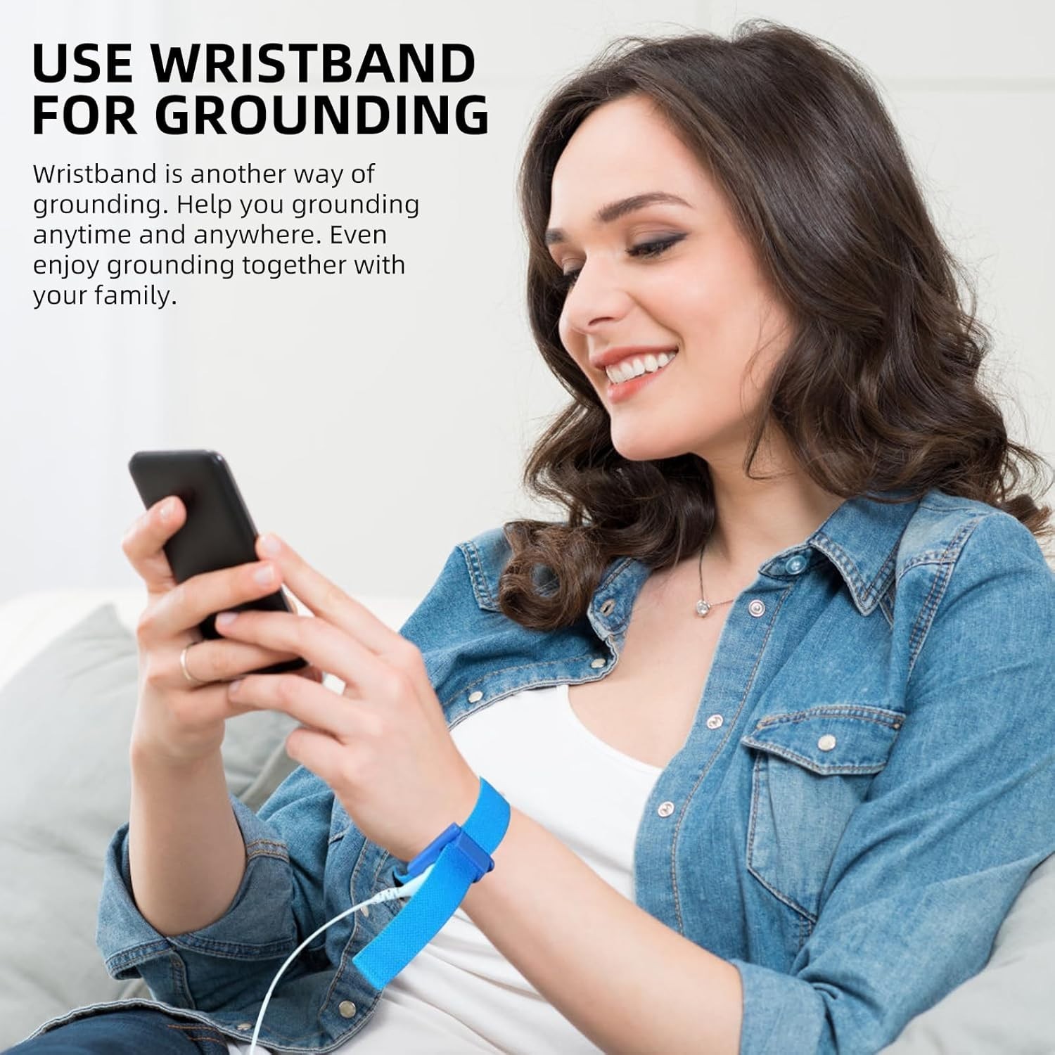Durable Grounding Pad Kit for Better Sleep: 12×24 with 15ft Cord & Wriststrap