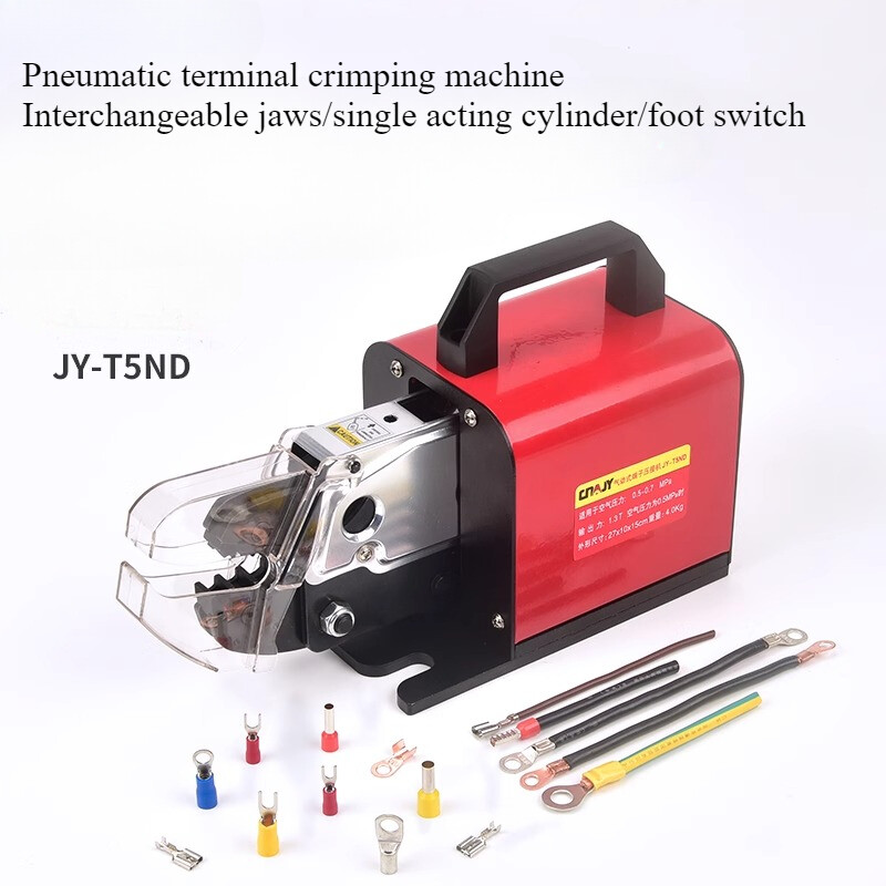Pneumatic Cable Tubular Connector Four Side Terminal Crimping Machine