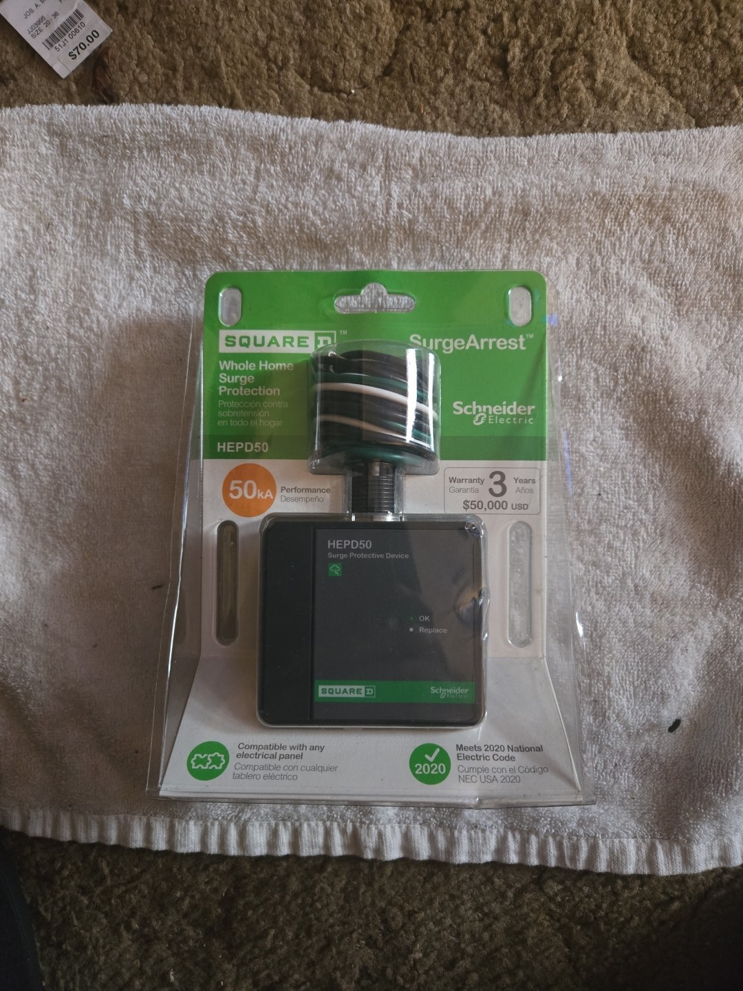 *NEW* Square D 50 kA Home Electronics Protective Device (HEPD50) HEPD50