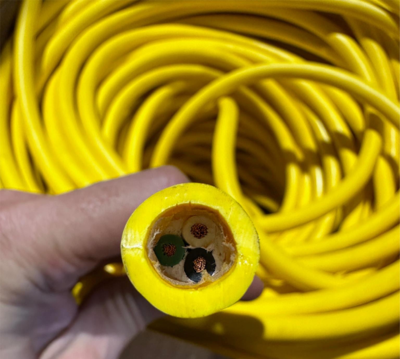 250′ Prysmian Group Ultra Flex 3/C 14 AWG 600V Multi Conductor Cable Yellow