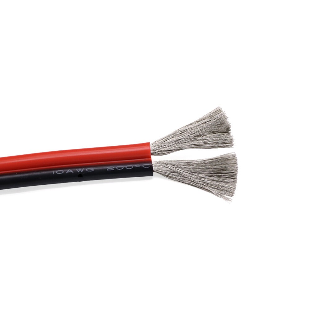Twin 2-Core Flexible Silicone Cable 8/10/12/14/16/18/20/24/26AWG Red-Black Wire