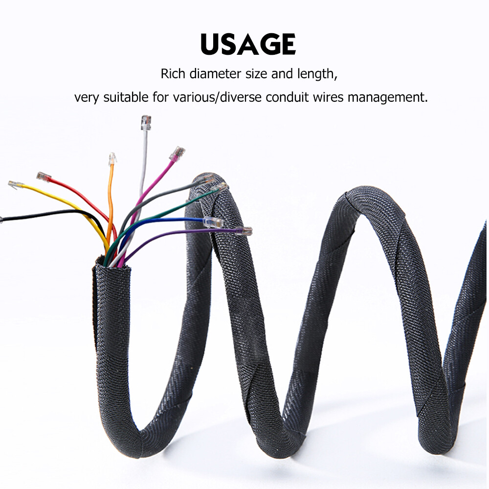 Automotive Split Loom Tubing Heat Resistant Wire Harness Cover 1/4″ to 1″ Sizes