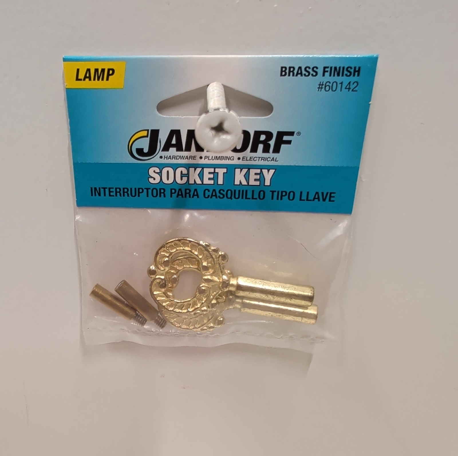 Jandorf 60142 Lamp Socket Keys Brass 1/2″ Extension 2 Pack New