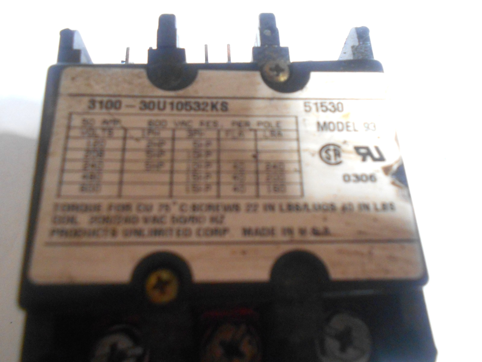 220V 50A AC Contactor 3100-30U10532KS Pressure Fryer