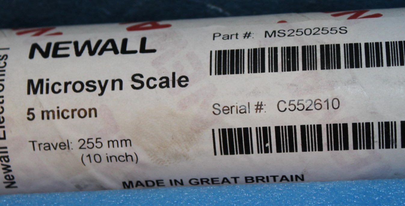 (Brand New) Newall 5 Micron Microsyn Scale MS250255S “255mm or 10″ Travel”